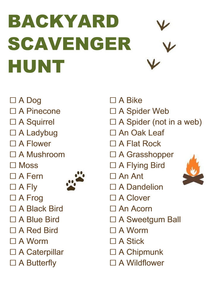 Backyard Scavenger Hunt – Pack 1714